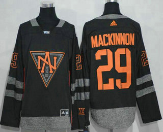 Men's North America Hockey #29 Nathan MacKinnon Black 2016 World Cup of Hockey Stitched WCH Game Jersey-1