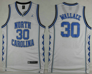 Men's North Carolina Tar Heels #30 Rasheed Wallace White College Basketball Swingman Jersey