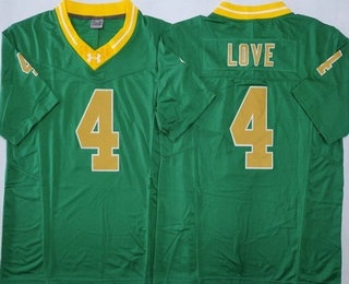 Men's Notre Dame Fighting Irish #4 Jeremiyah Love Limited Green Alternate FUSE College Football Jersey