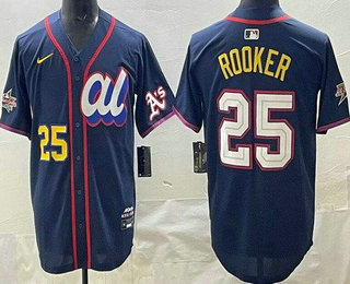Men's Oakland Athletics #25 Brent Rooker Navy 2025 All Star Limited Jersey