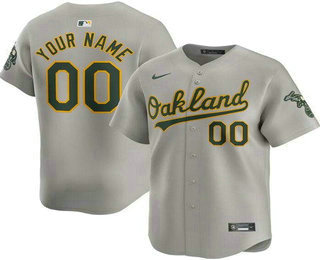 Men's Oakland Athletics Customized Gray Limited Jersey
