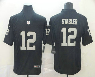 Men's Oakland Raiders #12 Ken Stabler Black 2017 Vapor Untouchable Stitched NFL Nike Limited Jersey