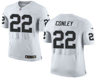 Men's Oakland Raiders #22 Gareon Conley White Road Stitched NFL Nike Elite Jersey