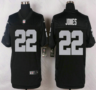 Men's Oakland Raiders #22 Taiwan Jones Nike Black Elite Jersey