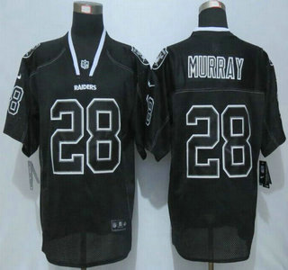 Men's Oakland Raiders #28 Latavius Murray Nike Lights Out Black Elite Jersey