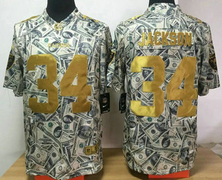 Men's Oakland Raiders #34 Bo Jackson Dollars Fashion Nike Elite Jersey