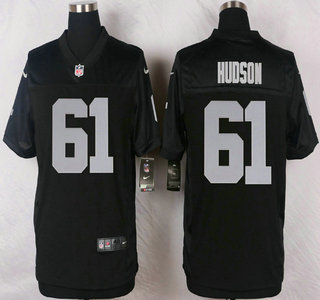 Men's Oakland Raiders #61 Rodney Hudson Nike Black Elite Jersey