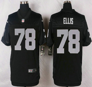 Men's Oakland Raiders #78 Justin Ellis Nike Blacke Elite Jersey