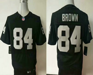 Men's Oakland Raiders #84 Antonio Brown Black Team Color Stitched NFL Nike Elite Jersey