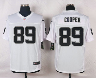 Men's Oakland Raiders #89 Amari Cooper White Road Stitched NFL Nike Elite Jersey