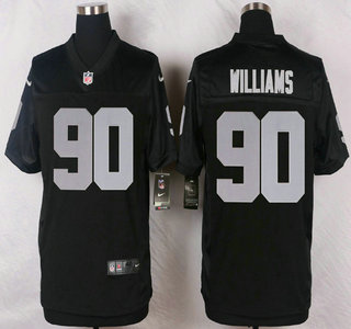 Men's Oakland Raiders #90 Dan Williams Nike Black Elite Jersey