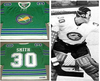 Men's Oakland Seals #30 GARY SMITH 1967 CCM Vintage Throwback Home Green Jersey