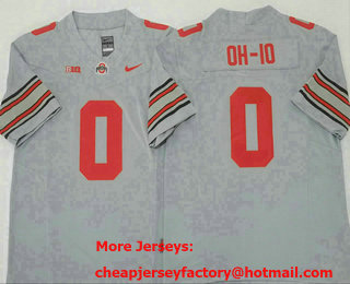 Men's Ohio State Buckeyes #0 OH IO Limited Gray 2025 FUSE College Football Jersey