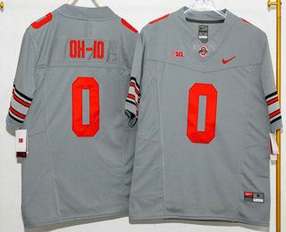 Men's Ohio State Buckeyes #0 OH IO Limited Grey FUSE 2026 College Football Jersey