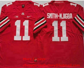 Men's Ohio State Buckeyes #11 Jaxon Smith Njigba Red 2022 Vapor Untouchable Stitched Nike Jersey