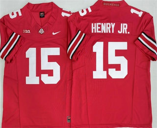 Men's Ohio State Buckeyes #15 Chris Henry Jr Red FUSE College Football Jersey