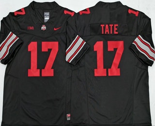 Men's Ohio State Buckeyes #17 Carnell Tate Black 2025 FUSE College Football Jersey