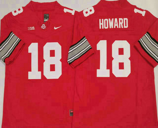 Men's Ohio State Buckeyes #18 Will Howard Limited Red 2025 FUSE College Football Jersey