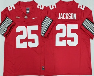 Men's Ohio State Buckeyes #25 Bo Jackson Red 2025 FUSE College Football Jersey