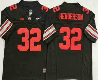 Men's Ohio State Buckeyes #32 TreVeyon Henderson Black 2025 FUSE College Football Jersey