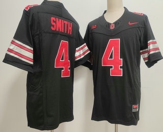 Men's Ohio State Buckeyes #4 Jeremiah Smith Black 2026 FUSE College Football Jersey