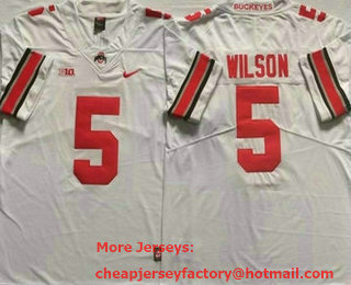 Men's Ohio State Buckeyes #5 Kevin Wilson White 2022 Vapor Untouchable Stitched Nike Jersey
