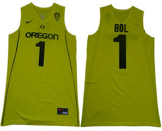 Men's Oregon Ducks #1 Bol Bol Yellow College Basketball 2017 Nike Swingman Stitched NCAA Jersey