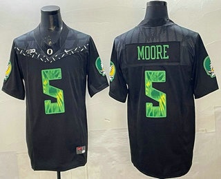 Men's Oregon Ducks #5 Dakorien Moore Limited Black FUSE College Football Jersey