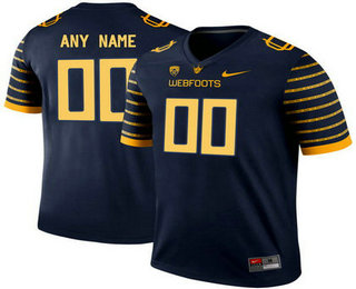 Men's Oregon Ducks Spring Game Customized 00 Webfoot 100th Rose Bowl Game Elite Jersey - Navy