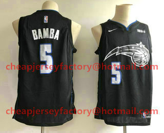 Men's Orlando Magic #5 Mohamed Bamba NEW Black 2019 Nike City Edition Swingman Stitched NBA Jersey