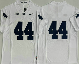 Men's Penn State Nittany Lions #44 Davis Warren White Without Name FUSE College Stitched Jersey