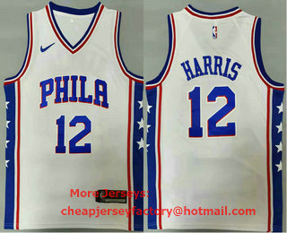 Men's Philadelphia 76ers #12 Tobias Harris White 2021 Nike Swingman Stitched NBA Jersey
