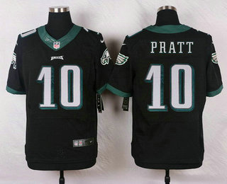Men's Philadelphia Eagles #10 Quron Pratt Black Alternate NFL Nike Elite Jersey