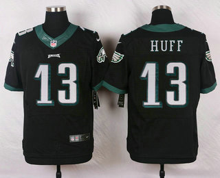 Men's Philadelphia Eagles #13 Josh Huff Black Retired Player NFL Nike Elite Jersey