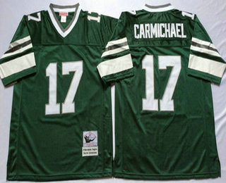 Men's Philadelphia Eagles #17 Harold Carmichael Midnight Green Throwback Jersey by Mitchell & Ness