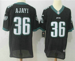 Men's Philadelphia Eagles #36 Jay Ajayi Black Alternate Stitched NFL Nike Elite Jersey