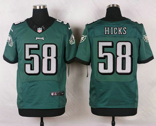 Men's Philadelphia Eagles #58 Jordan Hicks Midnight Green Team Color NFL Nike Elite Jersey