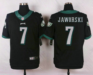 Men's Philadelphia Eagles #7 Ron Jaworski Black Retired Player NFL Nike Elite Jersey