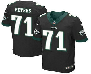 Men's Philadelphia Eagles #71 Jason Peters Black Alternate NFL Nike Elite Jersey