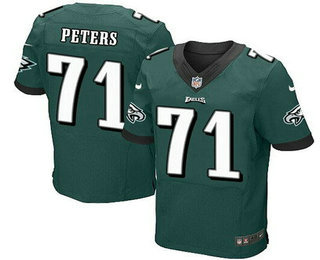 Men's Philadelphia Eagles #71 Jason Peters Midnight Green Team Color NFL Nike Elite Jersey