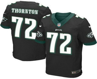 Men's Philadelphia Eagles #72 Cedric Thornton Black Alternate NFL Nike Elite Jersey