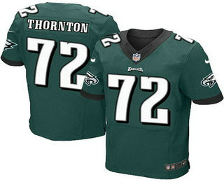 Men's Philadelphia Eagles #72 Cedric Thornton Midnight Green Team Color NFL Nike Elite Jersey
