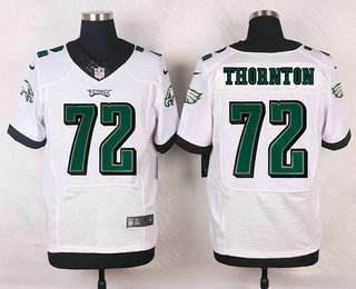 Men's Philadelphia Eagles #72 Cedric Thornton White Road NFL Nike Elite Jersey