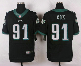 Men's Philadelphia Eagles #91 Fletcher Cox Black Alternate NFL Nike Elite Jersey