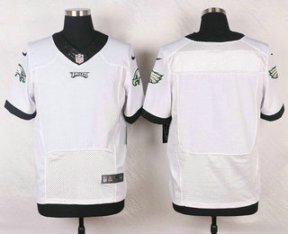Men's Philadelphia Eagles Blank White Road NFL Nike Elite Jersey
