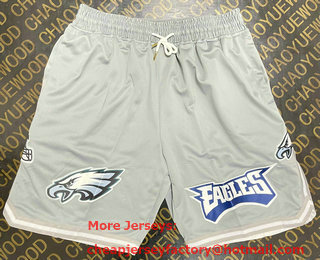 Men's Philadelphia Eagles Cream 3 Pockets Stitched Shorts