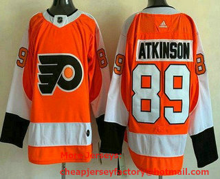Men's Philadelphia Flyers #89 Cam Atkinson Orange Adidas Stitched NHL Jersey