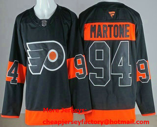 Men's Philadelphia Flyers #94 Porter Martone Black Authentic Jersey