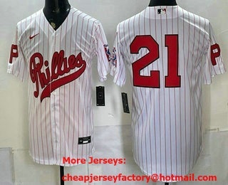 Men's Philadelphia Phillies #21 Garrett Stubbs White 2026 Field of Dreams Stadium Stitched Jersey