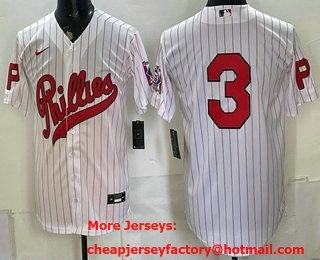 Men's Philadelphia Phillies #3 Bryce Harper White 2026 Field of Dreams Stadium Stitched Jersey